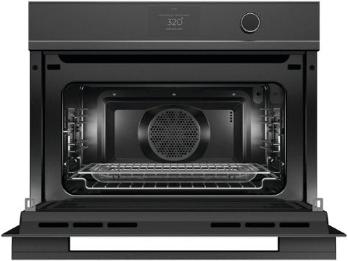 Fisher & Paykel - 24" Built-in Single Electric Convection Speed Wall Oven - Black