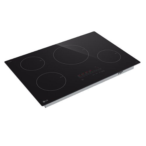 LG - 30-in Wide Built-in Electric Induction Smart Cooktop with 4 Elements and UltraHeat 4.3kW Power Element - Black Ceramic