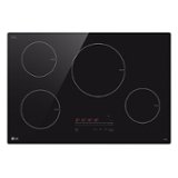 LG - 30-in Wide Built-in Electric Induction Smart Cooktop with 4 Elements and UltraHeat 4.3kW Power Element - Black Ceramic