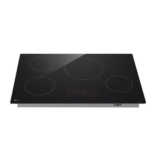 LG - 30-in Wide Built-in Electric Induction Smart Cooktop with 4 Elements and UltraHeat 4.3kW Power Element - Black Ceramic