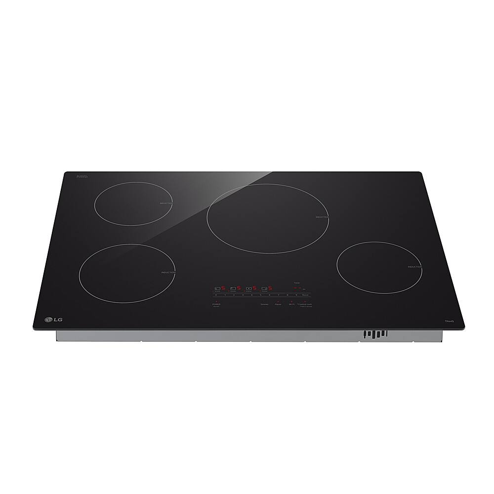 LG - 30-in Wide Built-in Electric Induction Smart Cooktop with 4 Elements and UltraHeat 4.3kW Power Element - Black Ceramic