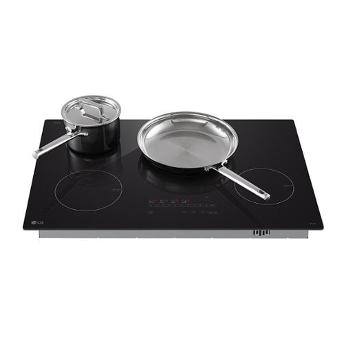 LG - 30-in Wide Built-in Electric Induction Smart Cooktop with 4 Elements and UltraHeat 4.3kW Power Element - Black Ceramic