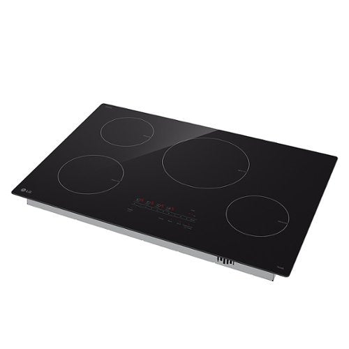 LG - 30-in Wide Built-in Electric Induction Smart Cooktop with 4 Elements and UltraHeat 4.3kW Power Element - Black Ceramic