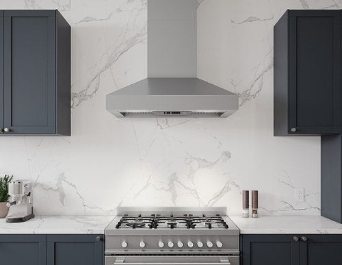 Zephyr - 36 inches - Convertible - Wall Range Hood - Stainless Steel
