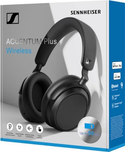 Sennheiser - ACCENTUM Plus Wireless Bluetooth Headphones, Adaptive Hybrid ANC, Smart Adaptive Features - Black