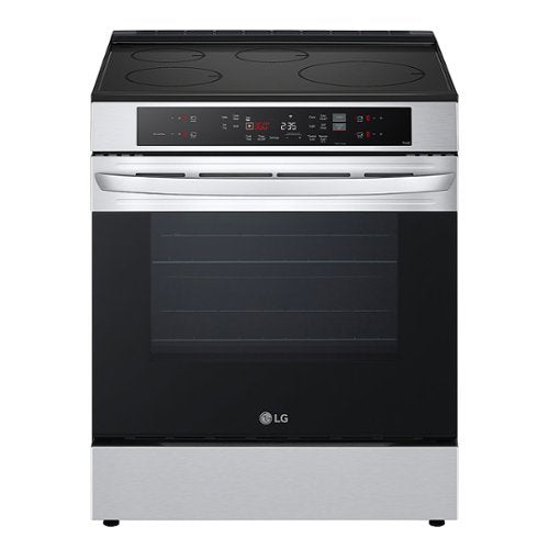 LG - 30-in Wide 6.3 Cu. Ft. Smart Slide-in Electric Induction Convection Range with 5 Elements, EasyClean and Air Fry - Stainless Steel