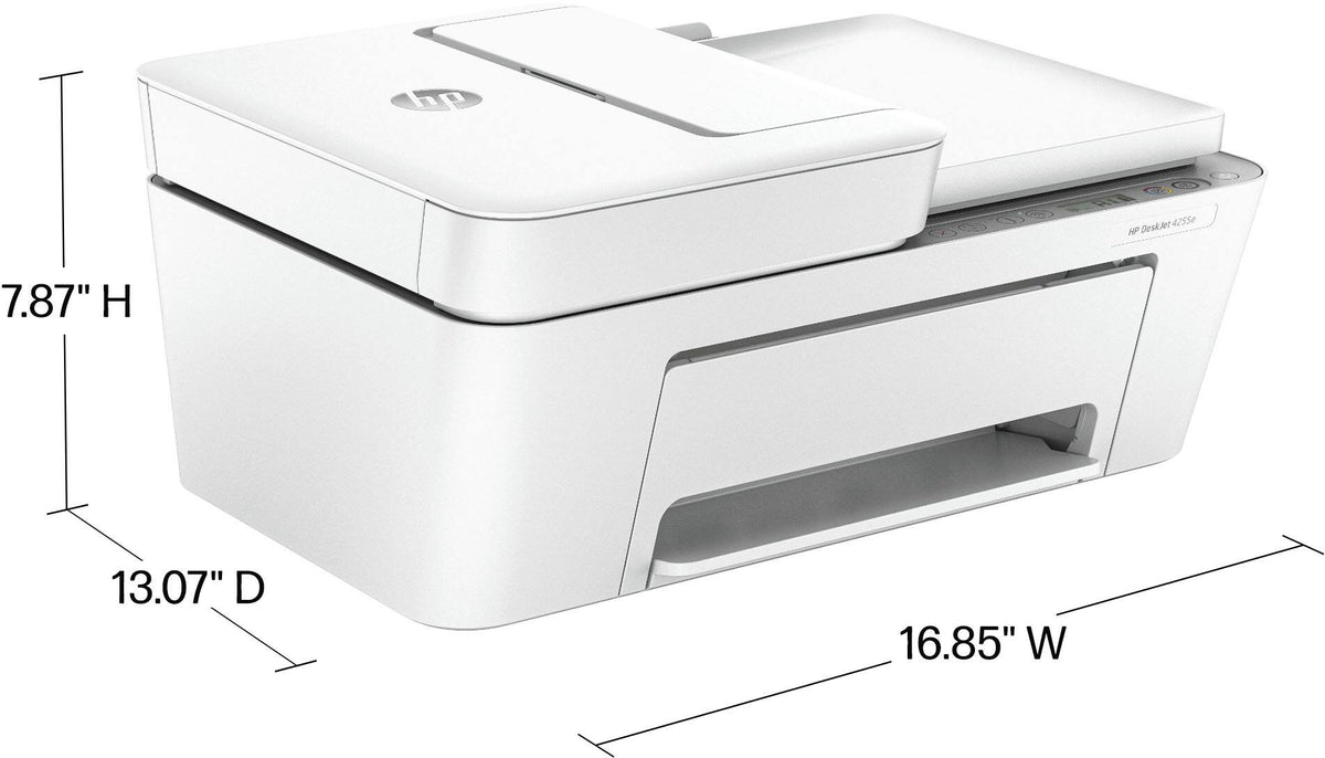 HP - DeskJet 4255e Wireless AI-Enabled All-in-One Inkjet Printer with 3 Months of Instant Ink - White