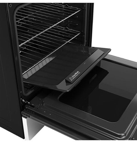 GE - 30 in. Wide 5 Burners 5.3 Cu. Ft. Freestanding Gas Convection Range with Steam Cleaning and EasyWash Oven Tray - Stainless Steel