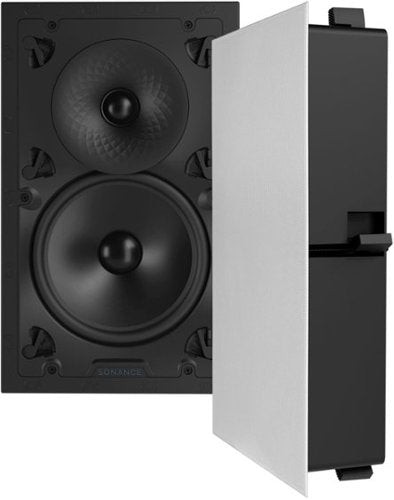 Sonance - VX82 RECTANGLE - Visual Experience Series 8" 2-Way In Wall Speakers (Pair) - Paintable White