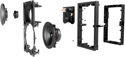 Sonance - VX82 RECTANGLE - Visual Experience Series 8" 2-Way In Wall Speakers (Pair) - Paintable White