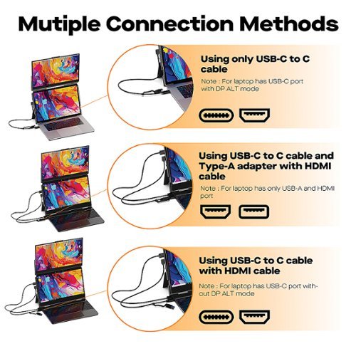 Mobile Pixels - DUEX Float 15.6" LCD Monitor - Black