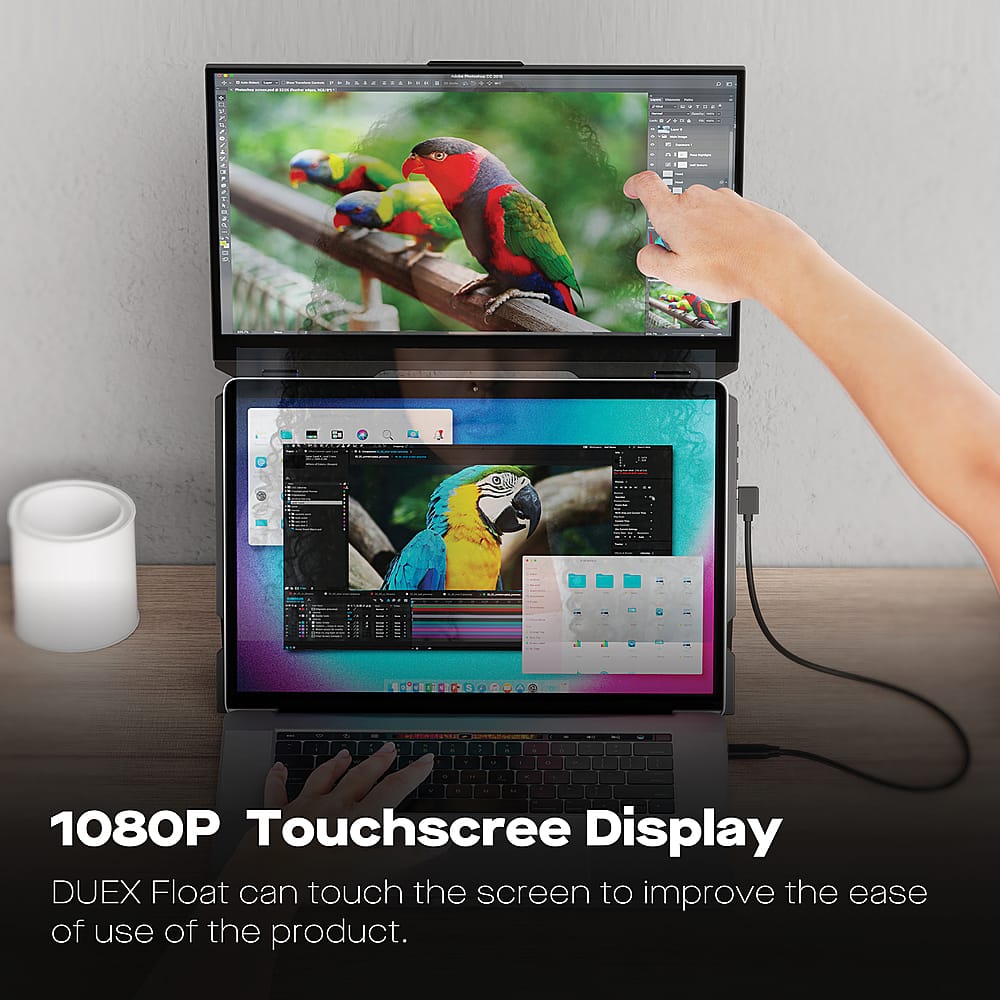 Mobile Pixels - DUEX Float 15.6" LCD Monitor - Black