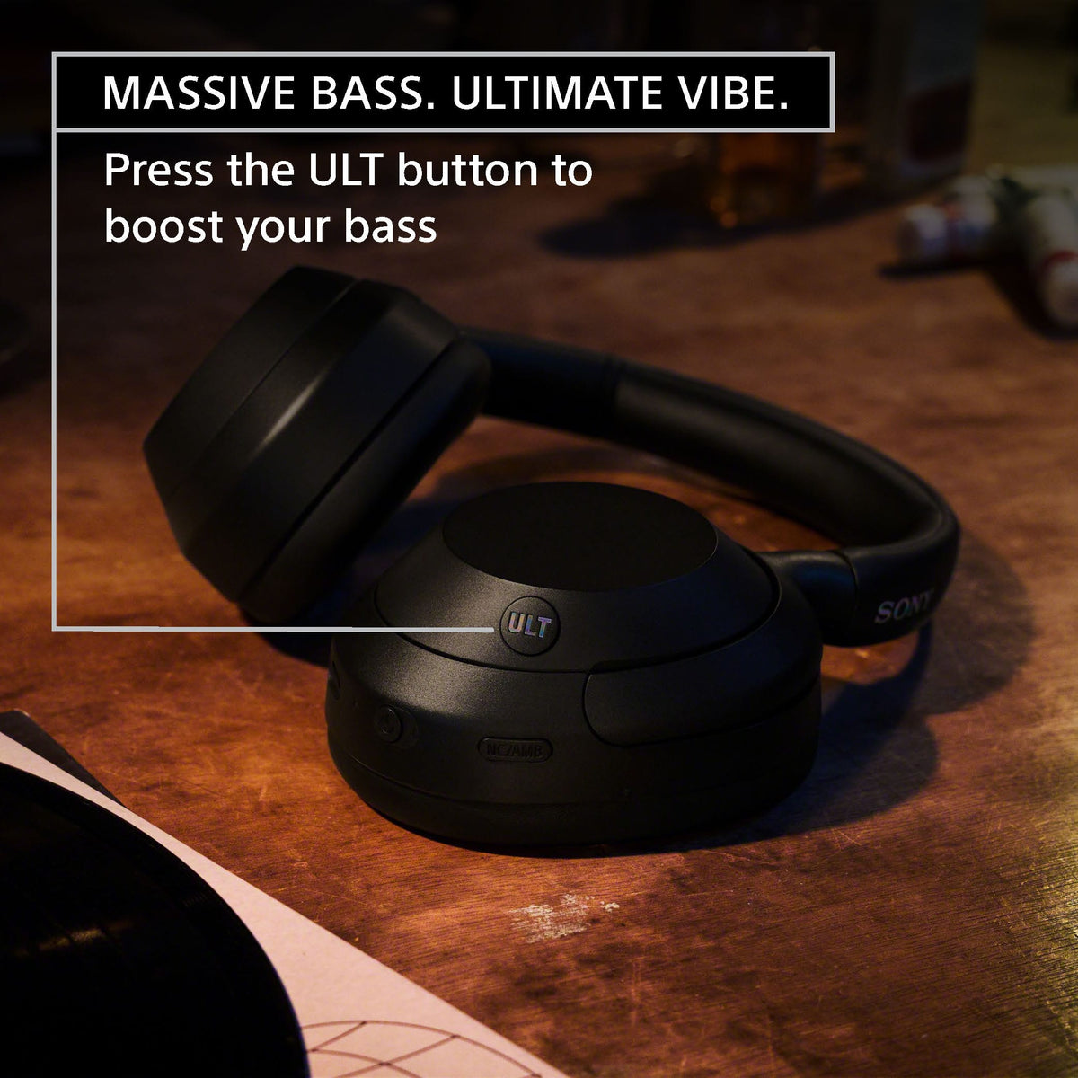 Sony - ULT WEAR Wireless Noise Cancelling Headphones - Forest Gray