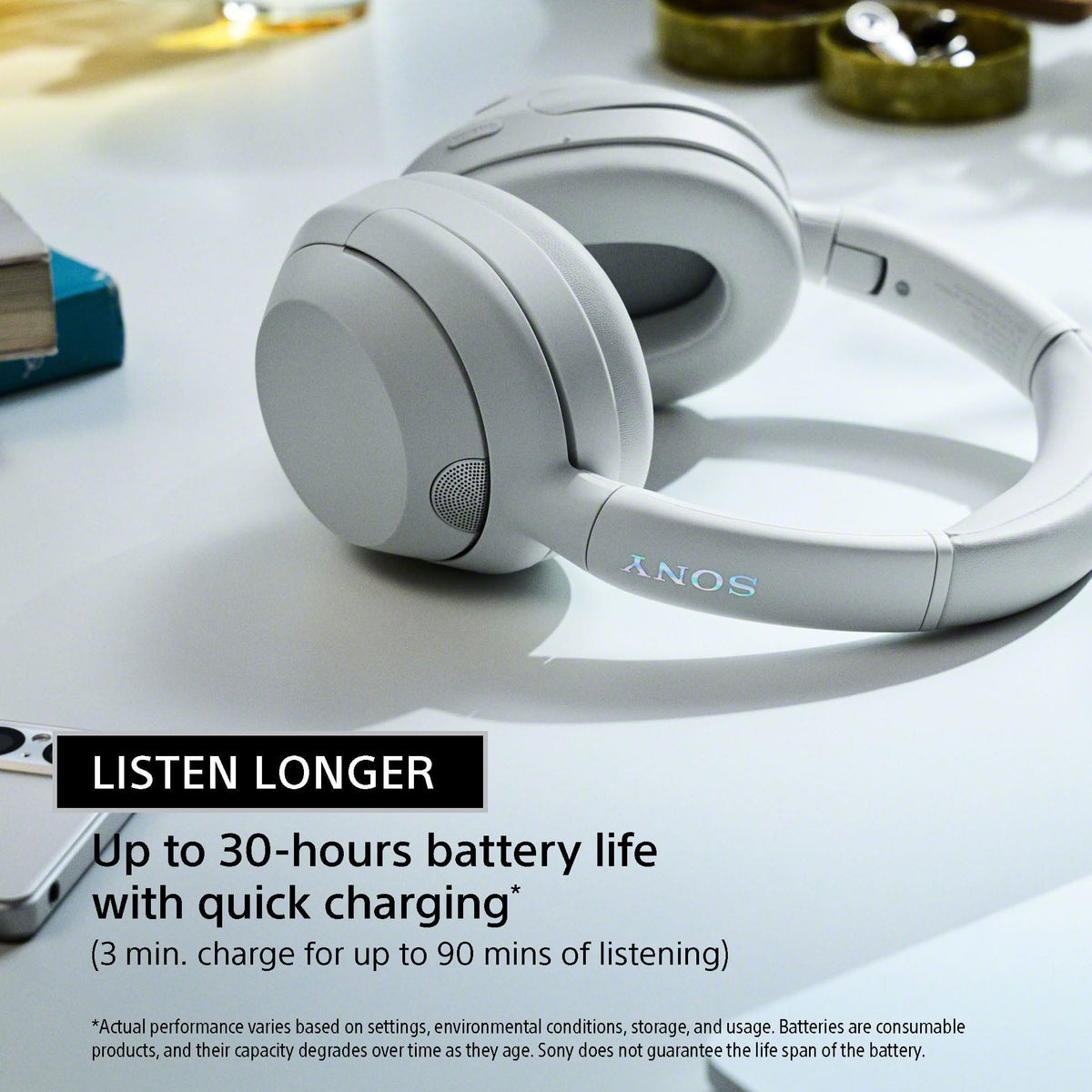 Sony - ULT WEAR Wireless Noise Cancelling Headphones - White