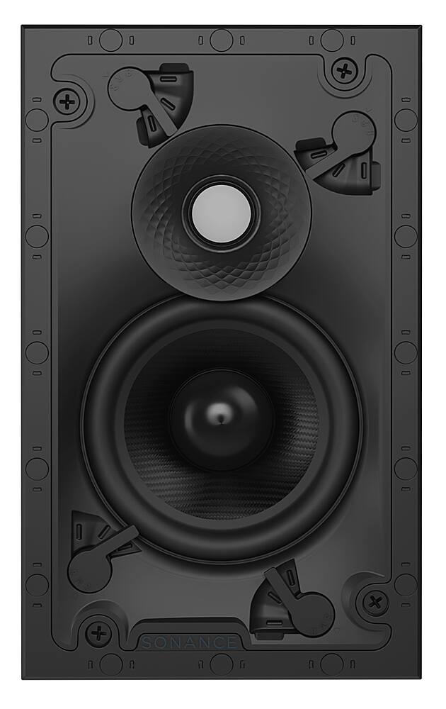 Sonance - VX46 RECTANGLE - Visual Experience Series 4" 2-Way In Wall Speakers (Pair) - Paintable White