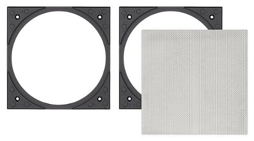 Sonance - VX4SQ-NT - Visual Experience Series 4" Small Square Adapter w/ Trimless Grille (2-Pack) - Paintable White