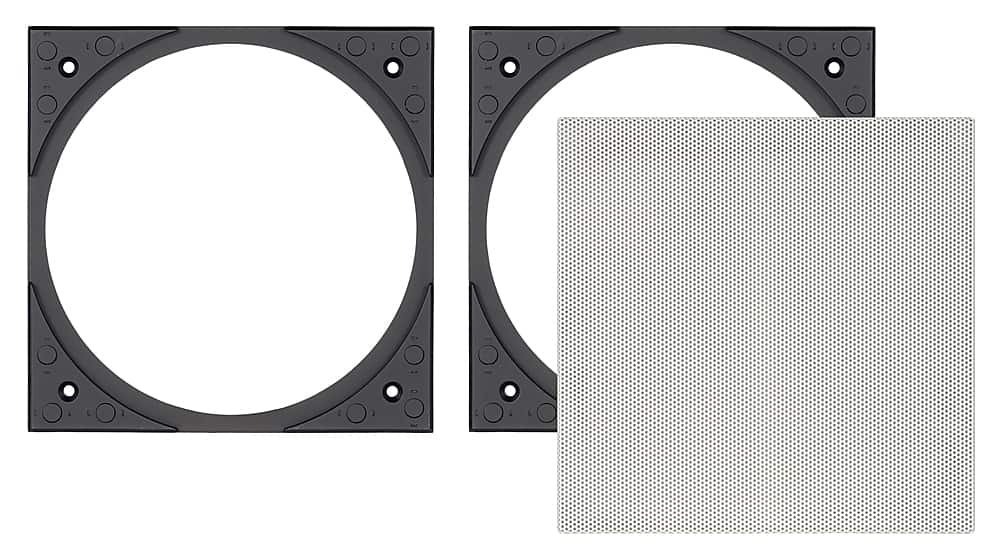 Sonance - VX4SQ-NT - Visual Experience Series 4" Small Square Adapter w/ Trimless Grille (2-Pack) - Paintable White