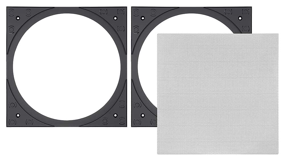 Sonance - VX6SQ-NT - Visual Experience Series 6" Medium Square Adapter w/ Trimless Grille (2-Pack) - Paintable White