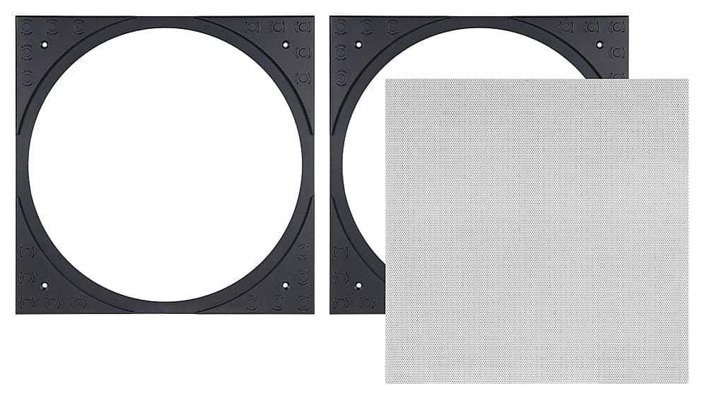 Sonance - VX8SQ-NT - Visual Experience Series 8" Large Square Adapter w/ Trimless Grille (2-Pack) - Paintable White