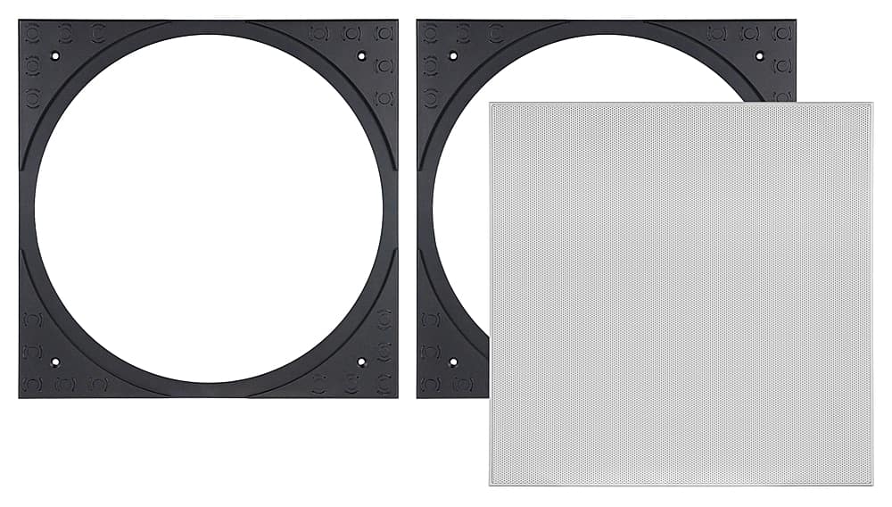 Sonance - VX8SQ-T - Visual Experience Series 8" Large Square Adapter w/ Micro Trim Grille (2-Pack) - Paintable White