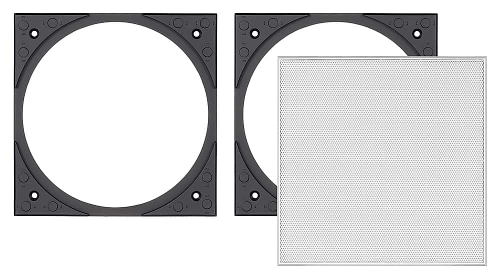 Sonance - VX4SQ-T - Visual Experience Series 4" Small Square Adapter w/ Micro Trim Grille (2-Pack) - Paintable White
