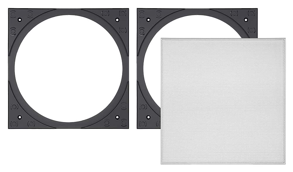 Sonance - VX6SQ-T - Visual Experience Series 6" Medium Square Adapter w/ Micro Trim Grille (2-Pack) - Paintable White