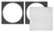 Sonance - VX6SQ-T - Visual Experience Series 6" Medium Square Adapter w/ Micro Trim Grille (2-Pack) - Paintable White