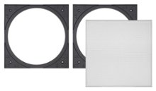 Sonance - VX6SQ-T - Visual Experience Series 6" Medium Square Adapter w/ Micro Trim Grille (2-Pack) - Paintable White