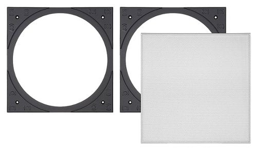 Sonance - VX6SQ-T - Visual Experience Series 6" Medium Square Adapter w/ Micro Trim Grille (2-Pack) - Paintable White