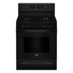 Whirlpool - 30 in. Wide 4 burners 5.3 cu. ft. Freestanding Gas Range with Cooktop Flexibility - Black
