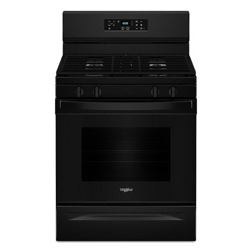 Whirlpool - 30 in. Wide 4 burners 5.3 cu. ft. Freestanding Gas Range with Cooktop Flexibility - Black
