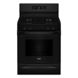Whirlpool - 30 in. Wide 4 burners 5.3 cu. ft. Freestanding Gas Range with Cooktop Flexibility - Black