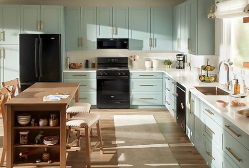 Whirlpool - 30 in. Wide 4 burners 5.3 cu. ft. Freestanding Gas Range with Cooktop Flexibility - Black