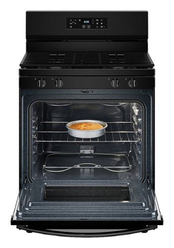Whirlpool - 30 in. Wide 4 burners 5.3 cu. ft. Freestanding Gas Range with Cooktop Flexibility - Black