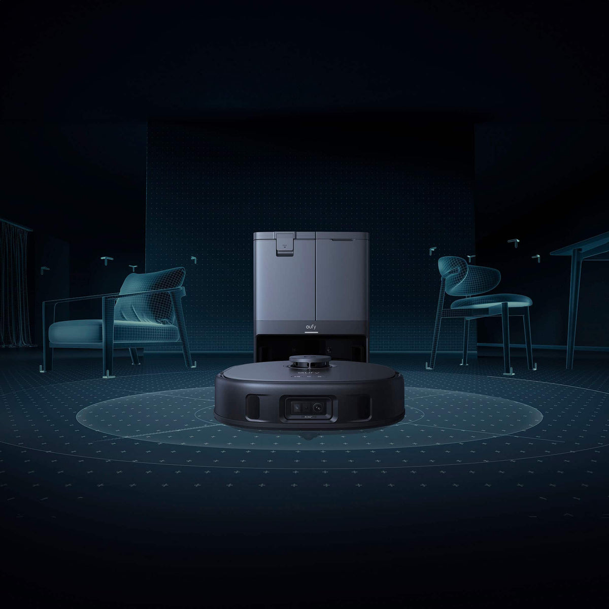 eufy - X10 Pro Omni Wi-Fi Connected Robot Vacuum & Mop with Self Washing and Self Drying Auto Empty Station - Black