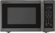 Sharp - 1.4 cu ft Countertop Microwave With Sensor Cooking - Black Stainless Steel