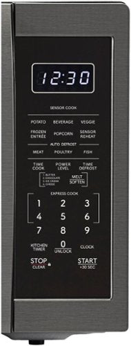 Sharp - 1.4 cu ft Countertop Microwave With Sensor Cooking - Black Stainless Steel