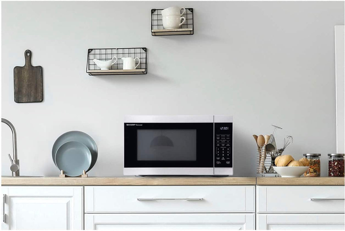 Sharp - 1.1 cu ft Countertop Microwave With Sensor Cooking - Stainless Steel