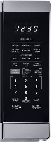Sharp - 1.4 cu. ft. 1100W Smart Countertop Microwave with Inverter Cooking and Works with Alexa - Stainless - Stainless Steel