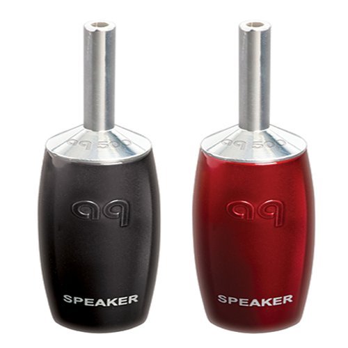 AudioQuest - 507 Series BananaSpeaker Connectors – Fits Standard Banana Jacks (Supports up to 7 AWG) - Silver