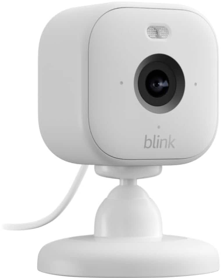 Blink - Mini 2 - Home Security & Pet Camera(s) with HD video, color night view, motion detection, two-way audio - 1 cam - White