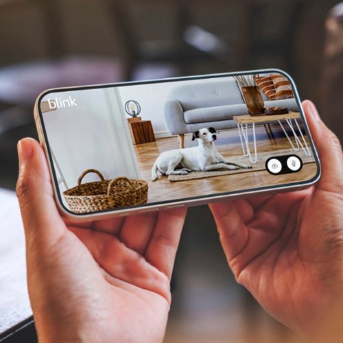 Blink - Mini 2 - Home Security & Pet Camera(s) with HD video, color night view, motion detection, two-way audio - 1 cam - White