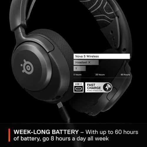 SteelSeries - Arctis Nova 5 Wireless Gaming Headset for PC, PS5, and PS4 - Black