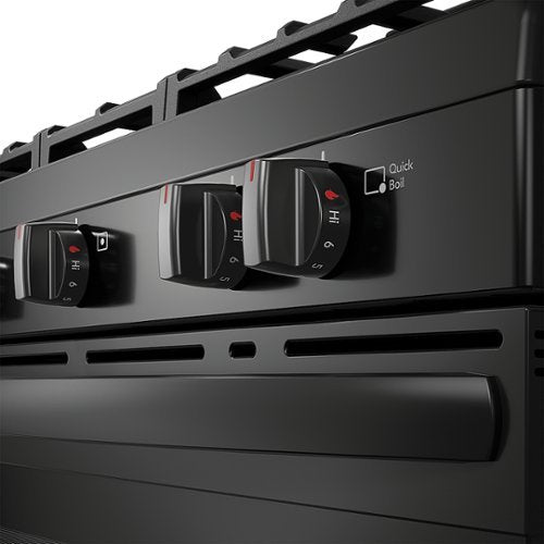 Frigidaire - 30 in. Wide 5 burners 5.1 Cu. Ft Freestanding Gas Range with Quick Boil Burner - Black