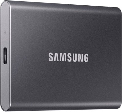 Samsung - T7 4TB External USB 3.2 Gen 2 Portable SSD with Hardware Encryption - Titan Gray
