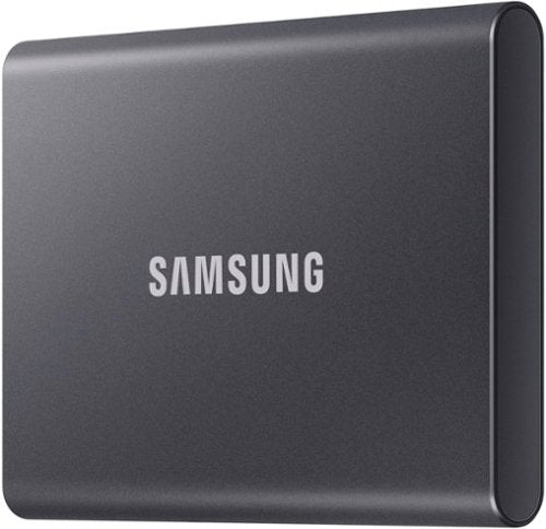 Samsung - T7 4TB External USB 3.2 Gen 2 Portable SSD with Hardware Encryption - Titan Gray