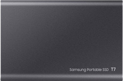 Samsung - T7 4TB External USB 3.2 Gen 2 Portable SSD with Hardware Encryption - Titan Gray