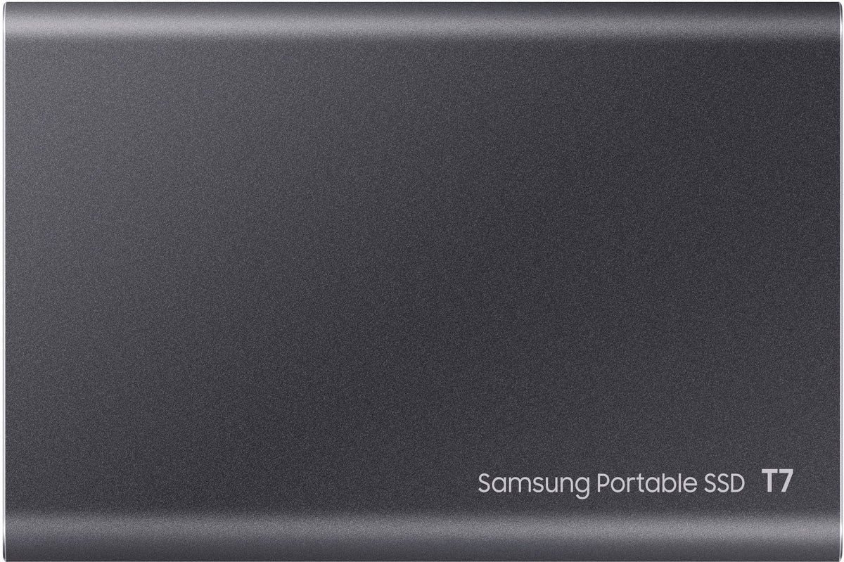 Samsung - T7 4TB External USB 3.2 Gen 2 Portable SSD with Hardware Encryption - Titan Gray