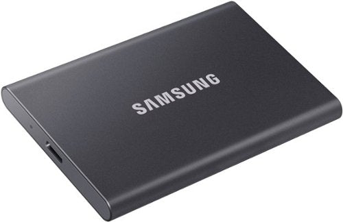 Samsung - T7 4TB External USB 3.2 Gen 2 Portable SSD with Hardware Encryption - Titan Gray