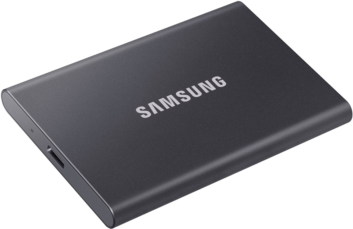 Samsung - T7 4TB External USB 3.2 Gen 2 Portable SSD with Hardware Encryption - Titan Gray